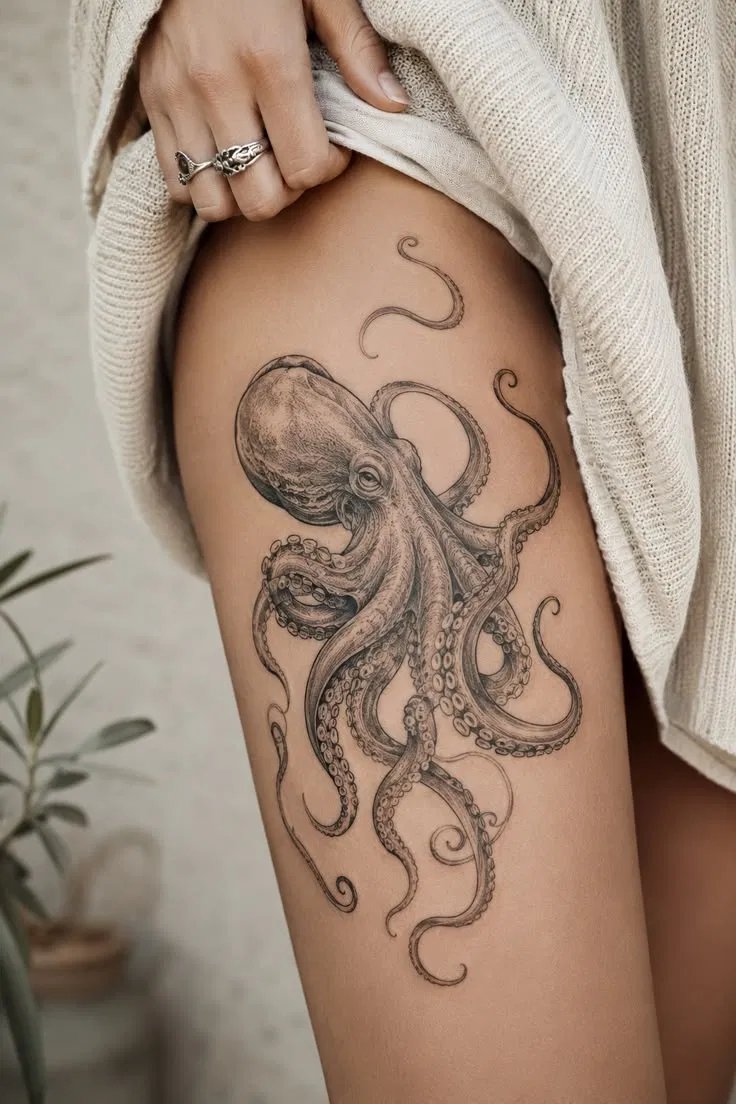 Mẫu hình xăm bắp đùi