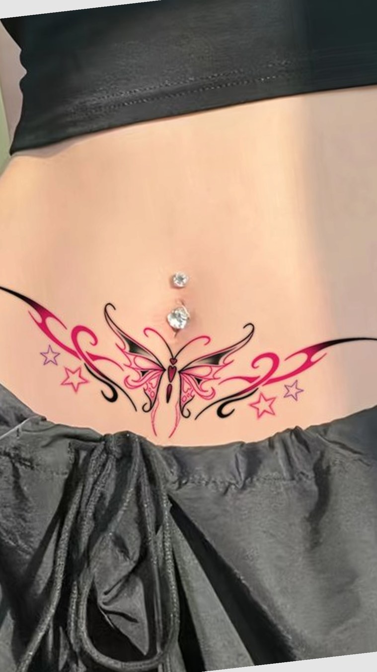 Mẫu hình xăm hõm Venus và bụng dưới – mẫu 24