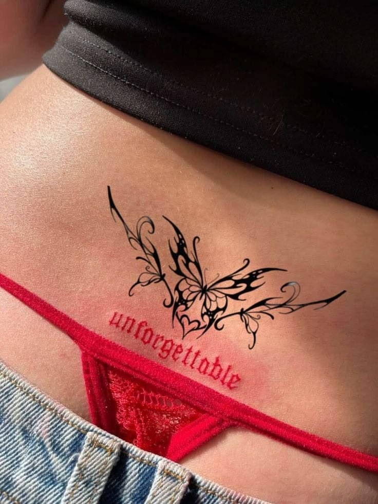 Mẫu hình xăm hõm Venus và bụng dưới – mẫu 32