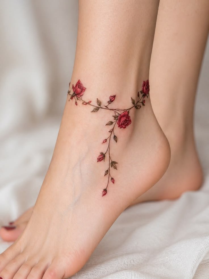 Mẫu hình xăm cổ tay cổ chân