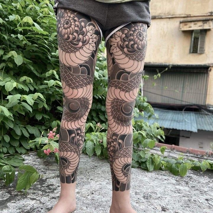 Mẫu hình xăm full chân nữ – mẫu 19