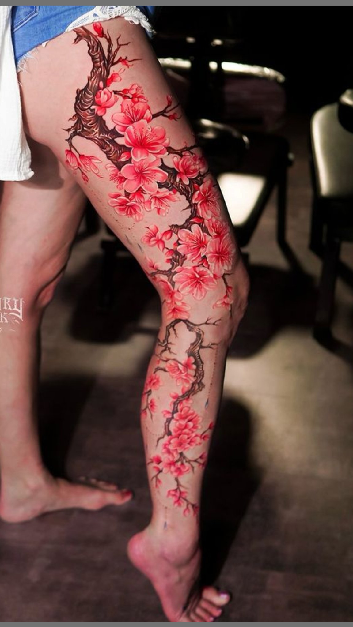 Mẫu hình xăm full chân nữ – mẫu 33