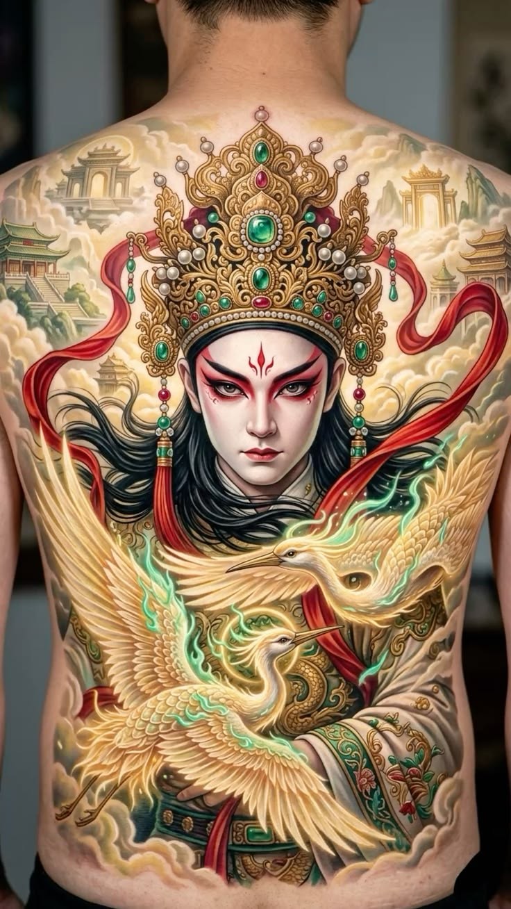 Mẫu hình xăm full lưng nam