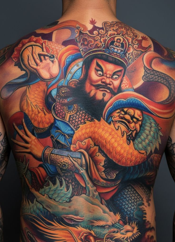 Mẫu hình xăm full lưng nam