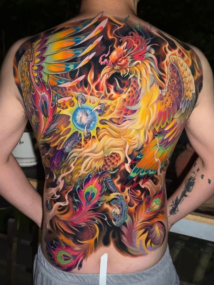 Mẫu hình xăm full lưng nam
