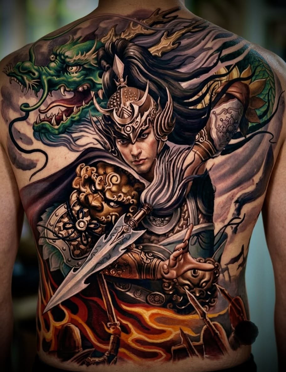 Mẫu hình xăm full lưng nam