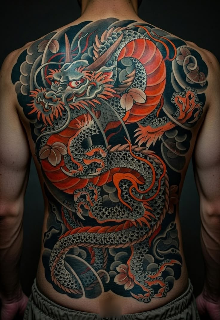 Mẫu hình xăm full lưng nam