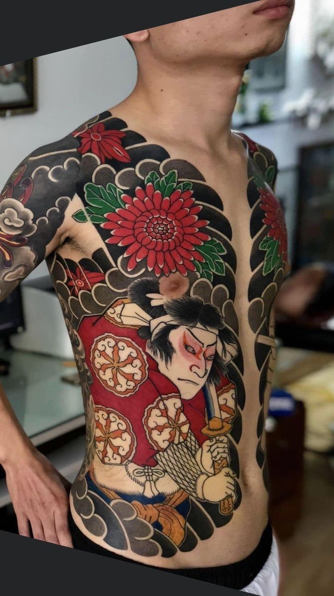 Mẫu hình xăm full ngực bụng nam