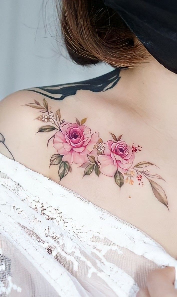 Mẫu hình xăm xương quai xanh cầu vai