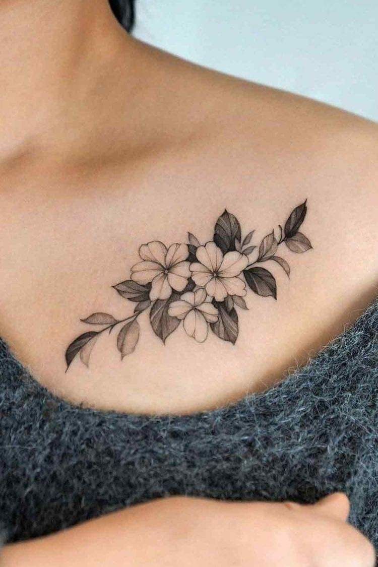Mẫu hình xăm xương quai xanh cầu vai