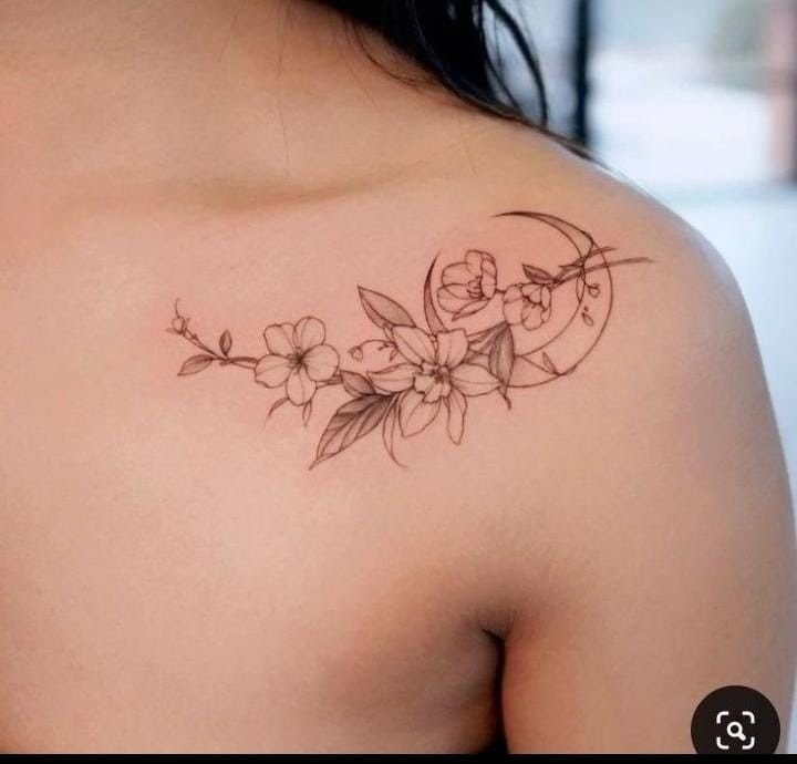 Mẫu hình xăm xương quai xanh cầu vai