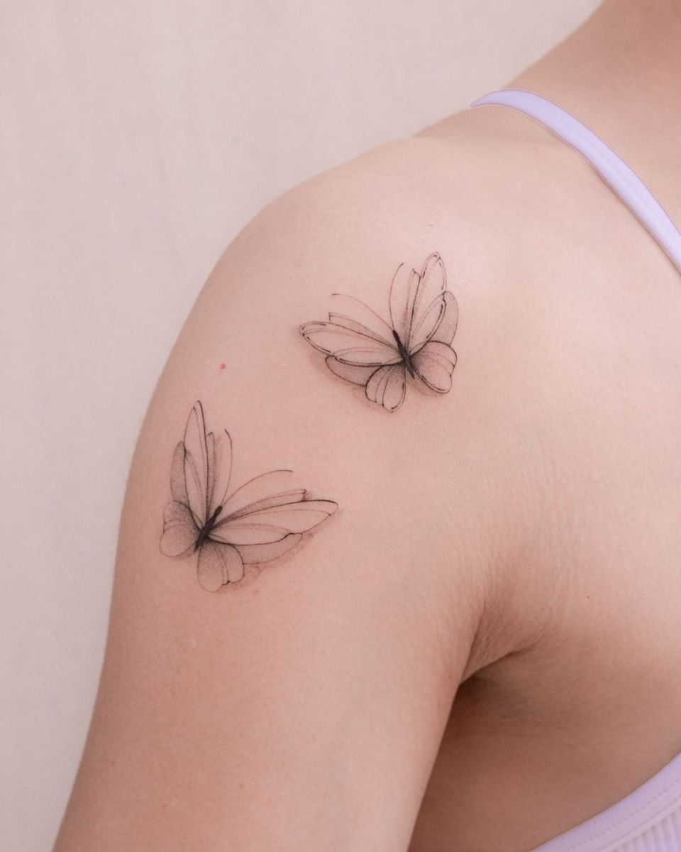 Mẫu hình xăm xương quai xanh cầu vai