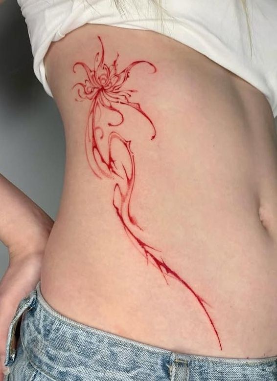 Mẫu hình xăm sườn eo