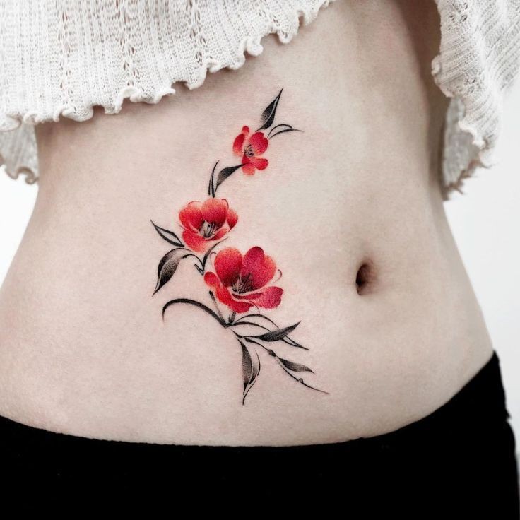 Mẫu hình xăm sườn eo