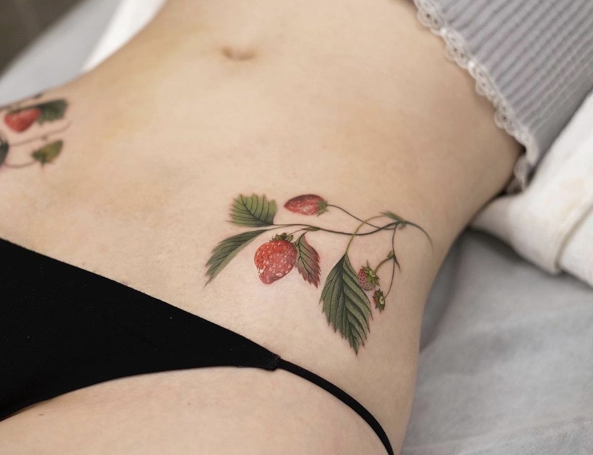 Mẫu hình xăm sườn eo