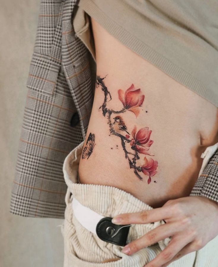 Mẫu hình xăm sườn eo
