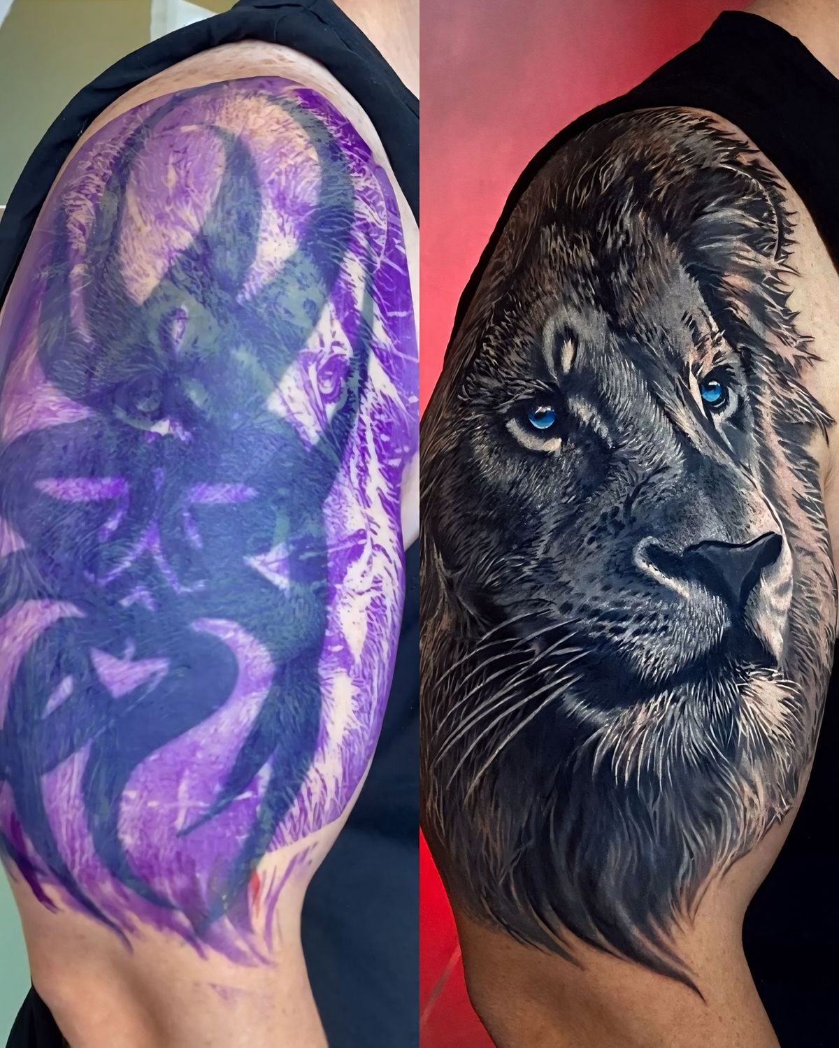 HAN's cover tattoo before after