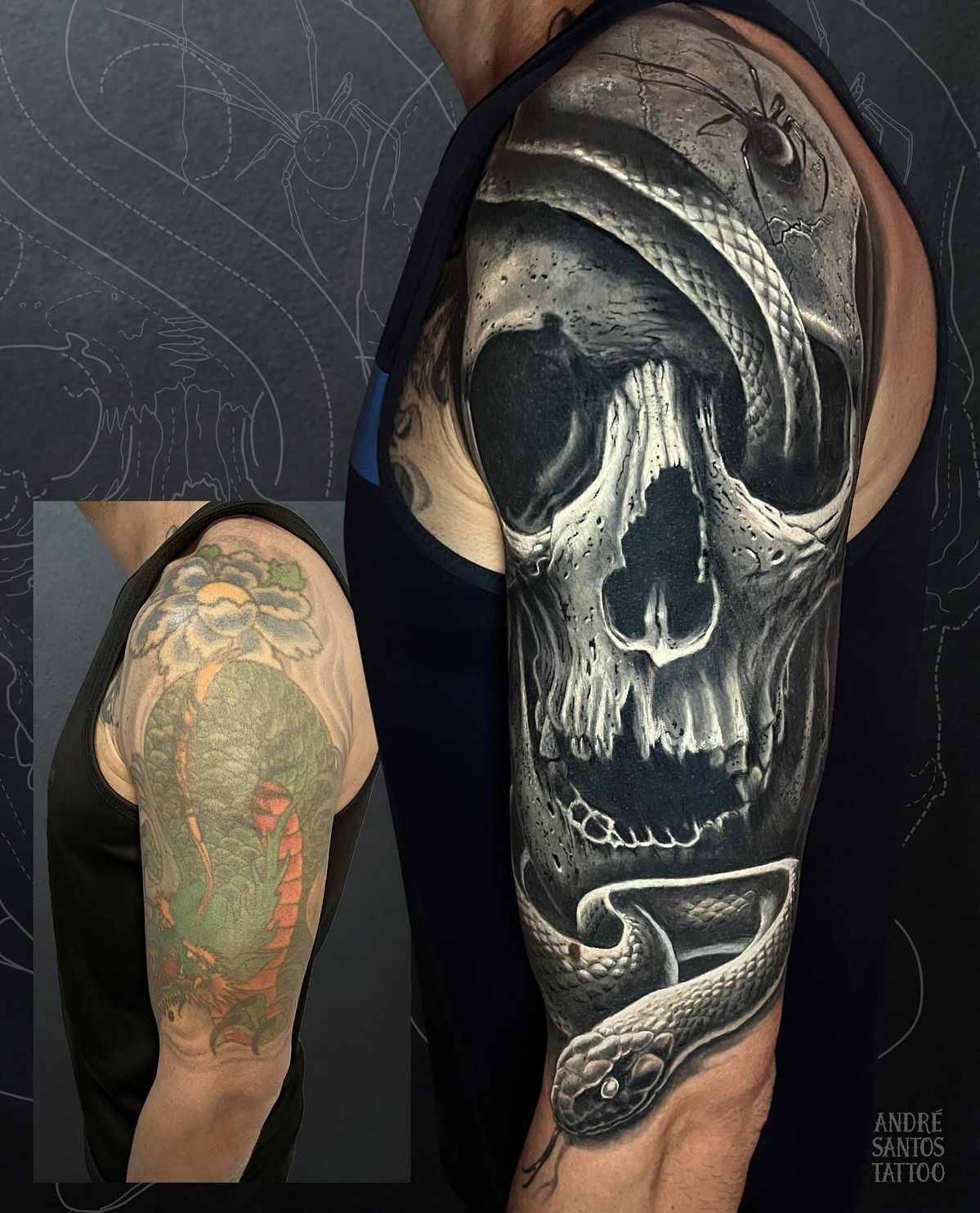 HAN's cover tattoo before after
